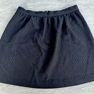 Kensie Brand Women’s Black A-Line Skirt with Gold Zipper  Size Large